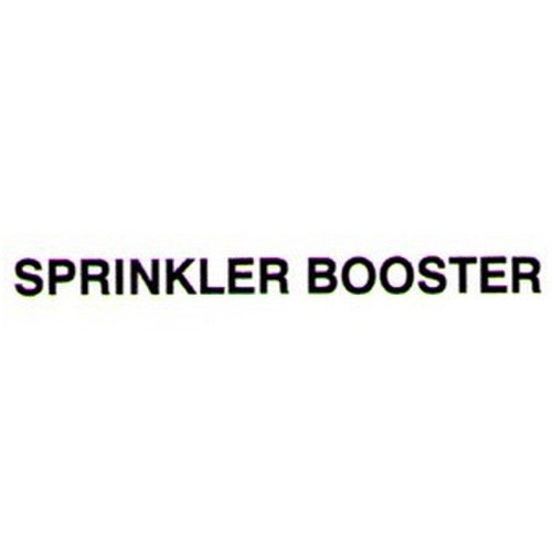 Black Vinyl SPRINKLER BOOSTER Door Label - made by Signage