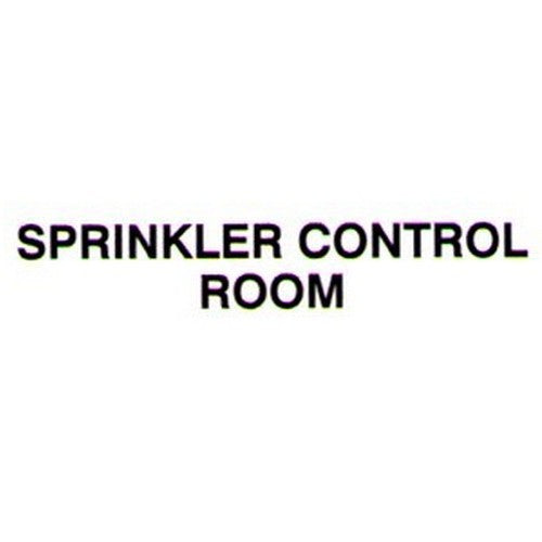 25mm Black Vinyl SPRINKLER CONTROL ROOM Door Label - made by Signage