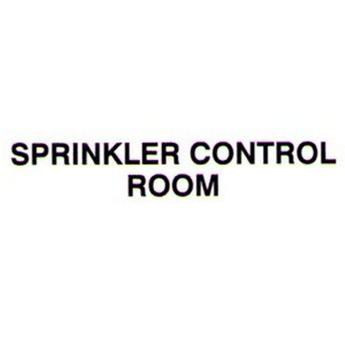 Black Vinyl SPRINKLER CONTROL ROOM Door Label - made by Signage