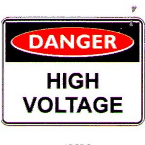 150x2Self Stick Danger High Voltage Label - made by Signage