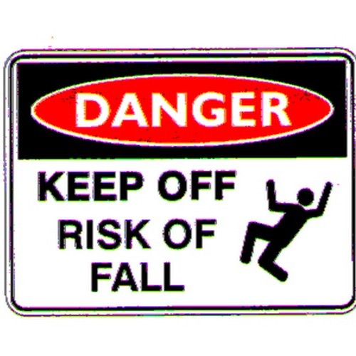 150x2Self Stick Danger Keep Off... Risk Fall Label - made by Signage