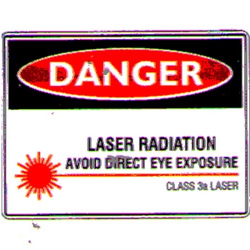 150x225mm Self Stick Danger Laser Radiation Avoid Eye ExposureLabel - made by Signage