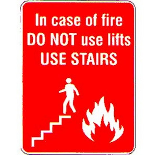 150x2Self Stick In Case Of Fire Do Not Etc Label - made by Signage