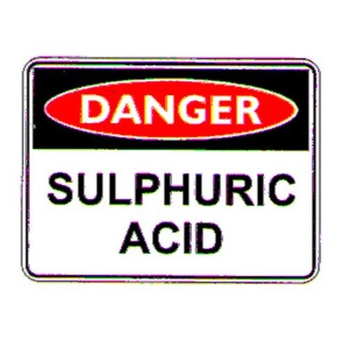 Metal 300x4Danger Sulphuric Acid Sign - made by Signage