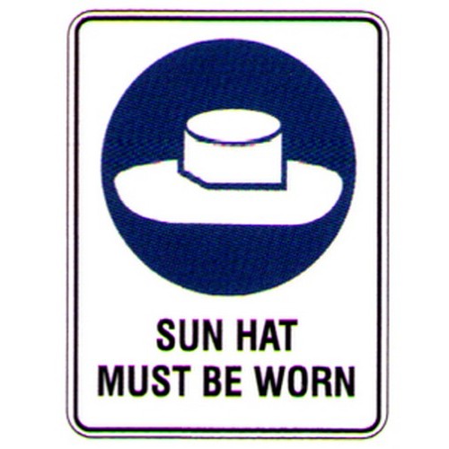 Metal 300x4Sun Hat Must Be Worn Sign - made by Signage