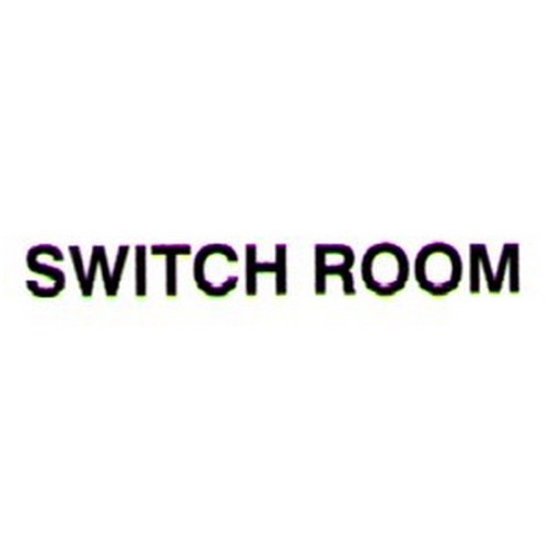Black Vinyl SWITCH ROOM Door Label - made by Signage
