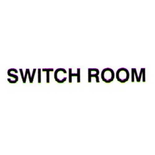 50mm Black Vinyl SWITCH ROOM Door Label - made by Signage