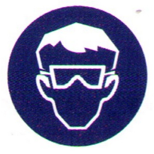 Self Stick Picto Goggles Label - made by Signage