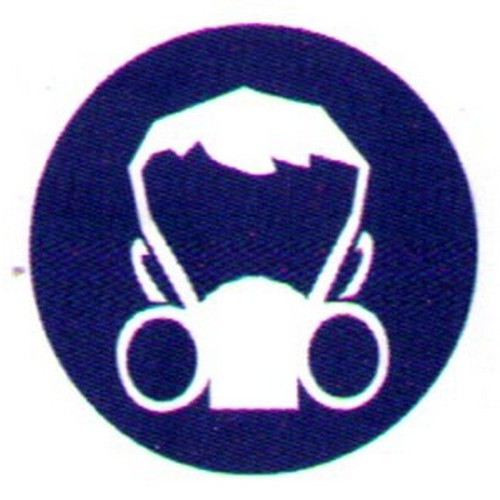 Self Stick Picto Half Face Mask Label - made by Signage