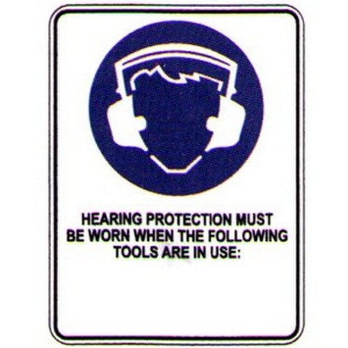 Flute 600x4Picto Hearing Prot. Must Be Sign - made by Signage