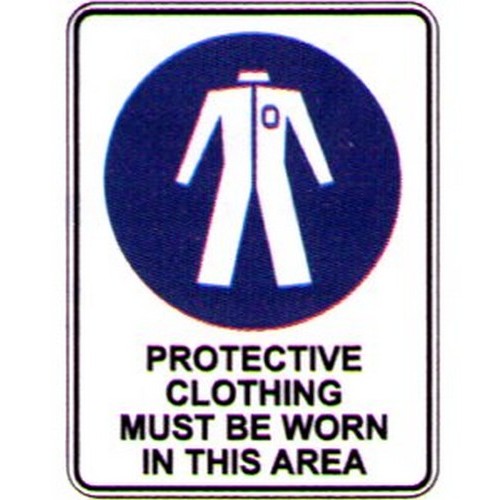 Metal 300x2Picto Prot. Cloth. Must Be Sign - made by Signage