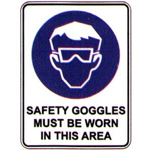 Plastic 300x2Picto Safety Goggles Must Sign - made by Signage