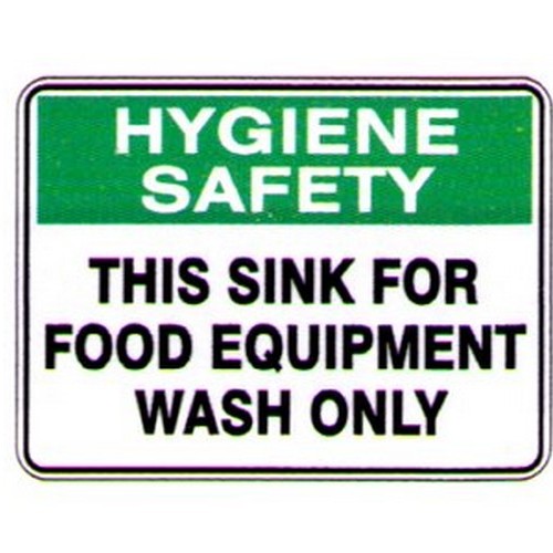 Plastic 225x300mm This Sink... Equip Wash Only Sign - made by Signage