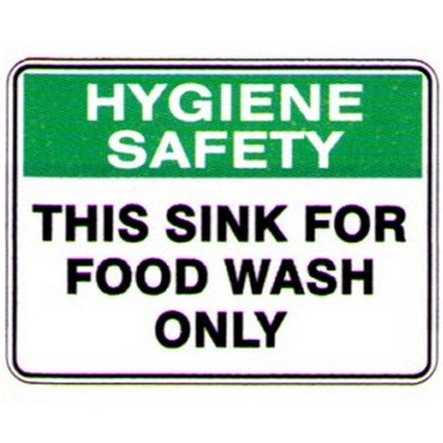 Plastic 225x300mm This Sink... Food Wash Only Sign - made by Signage