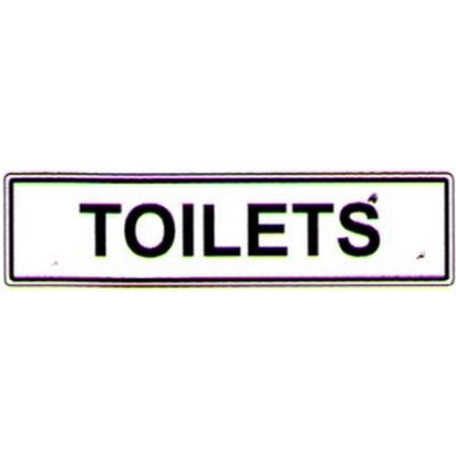 Self Stick 50x200mm Toilets Label - made by Signage