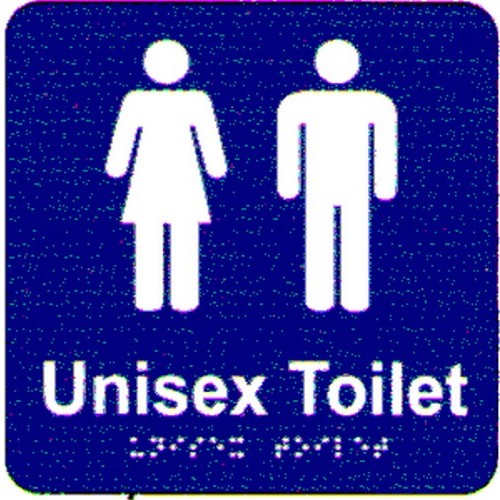 PVC Unisex ToiletWithU S Word Braille Sign - made by Signage