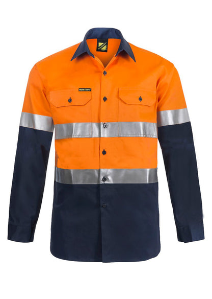 Hi Vis Long Sleeve Shirt With Tape - made by Workcraft