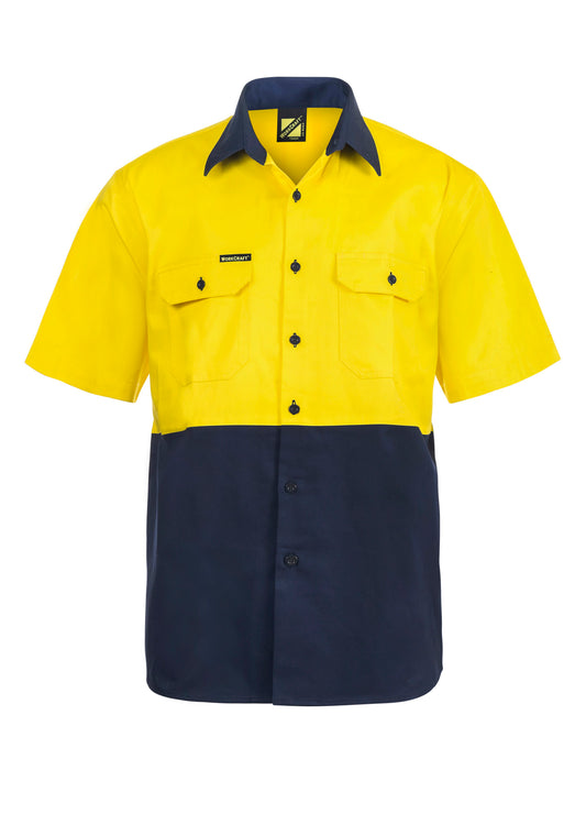Two Tone Short Sleeve Shirt - made by Workcraft