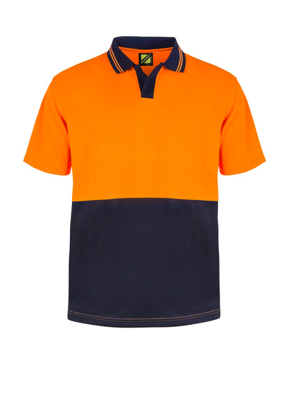 Hi Vi Two Tone Short Sleeve Laundry Polo - made by Workcraft