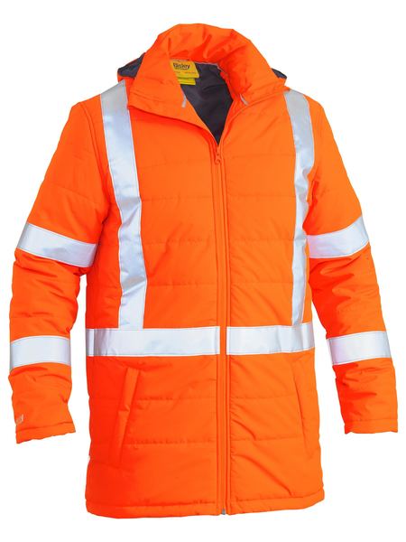 B-Protected distribute this product which is made by Bisley. The Taped Hi Vis Puffer Jacket With X Back has the part number of B-BJ6379XT