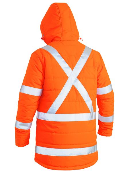 Taped Hi Vis Puffer Jacket With X Back - made by Bisley