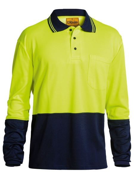 Long Sleeve 2-Tone Polo - made by Bisley