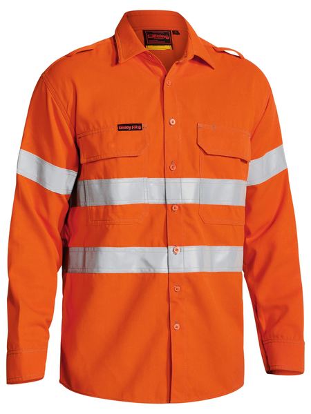 Tencate Tecasafe Plus 700 Taped Hi Vis Fr Vented Shirt - made by Bisley