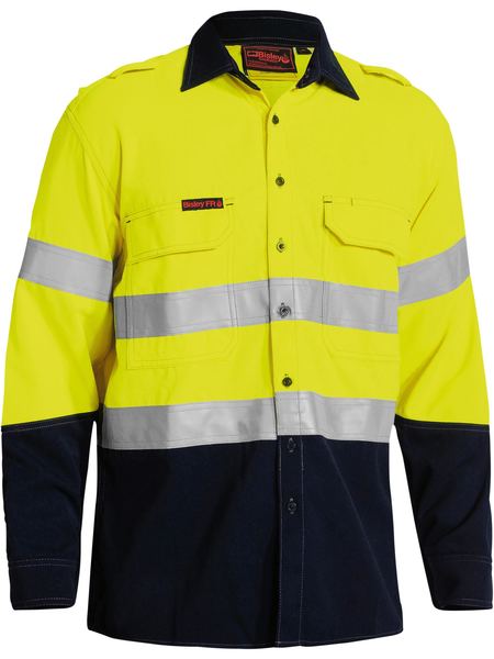 Tencate Tecasafe Plus 700 Taped Hi Vis Fr Vented Shirt - made by Bisley