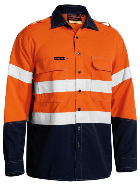 Tencate Tecasafe Plus 700 Taped Hi Vis Fr Vented Shirt - made by Bisley