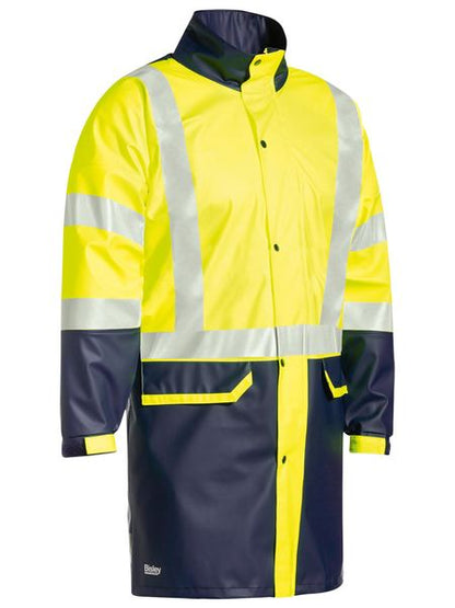 Taped Hi Vis Stretch Pu Rain Coat - made by Bisley