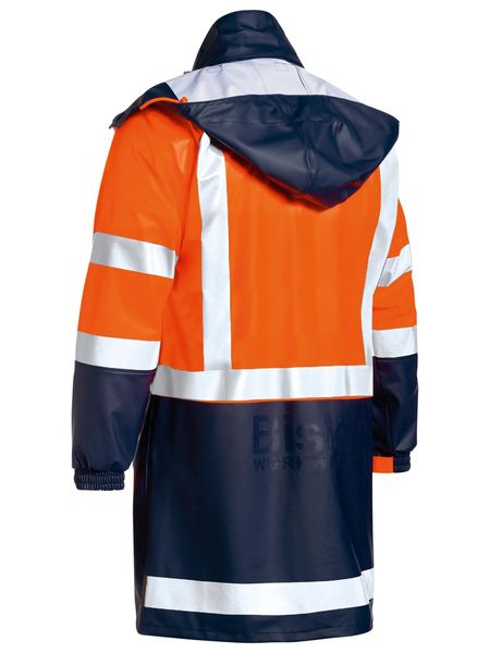 Taped Hi Vis Stretch Pu Rain Coat - made by Bisley