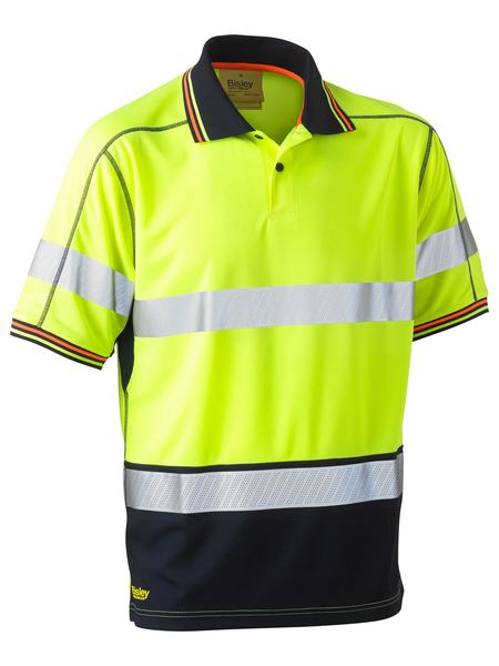 Taped Hi Vis Polyester Mesh Polo - made by Bisley