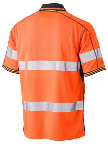 Taped Hi Vis Polyester Mesh Polo - made by Bisley