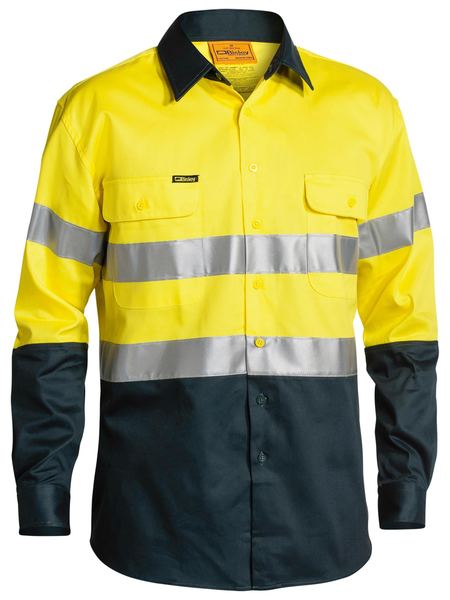 Taped Hi Vis Drill Shirt Long Sleeve - made by Bisley