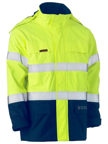 Taped Hi Vis Fr Wet Weather Shell Jacket - made by Bisley