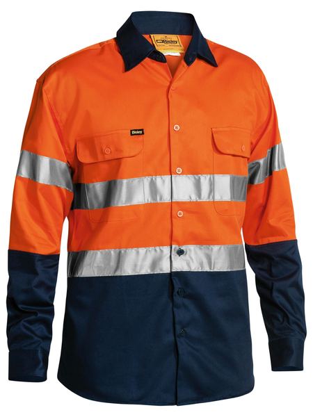 Taped Hi Vis Drill Shirt Long Sleeve - made by Bisley