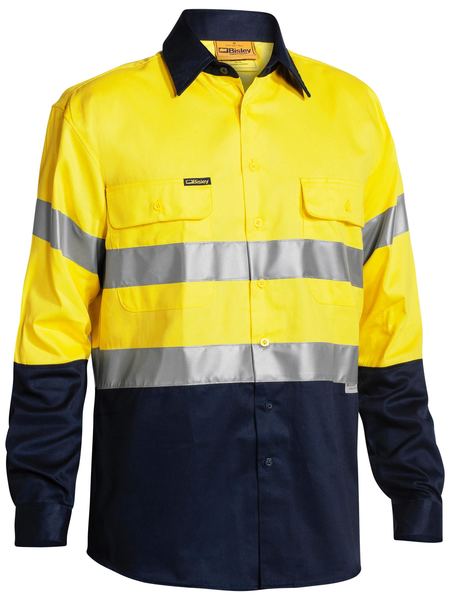 Taped Hi Vis Drill Shirt Long Sleeve - made by Bisley