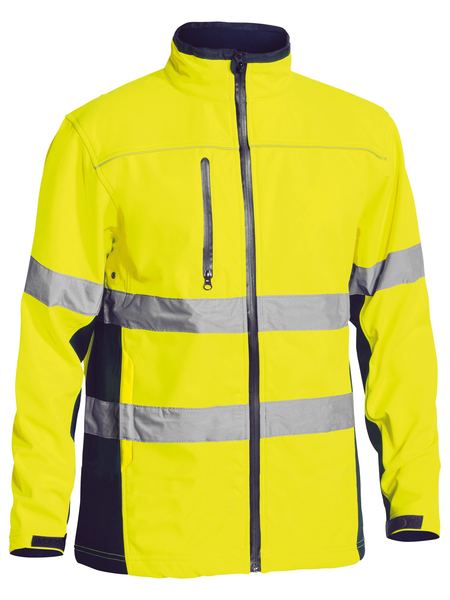 Taped Hi Vis Soft Shell Jacket - made by Bisley