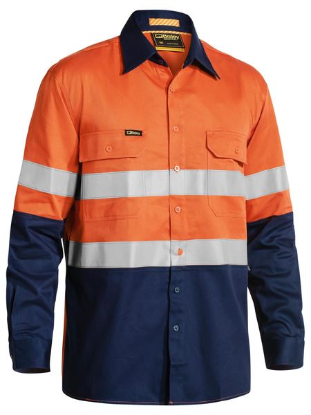 Taped Hi Vis Industrial Cool Vented Shirt - made by Bisley