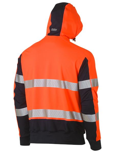 Taped Two Tone Hi Vis Contrast 4 Way Stretchy Hoodie - made by Bisley