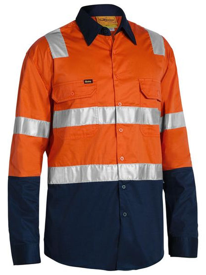 Taped Hi Vis Cool Lightweight Ls Shirt With Shoulder Tape - made by Bisley