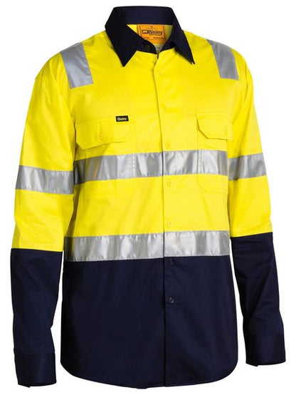 Taped Hi Vis Cool Lightweight Ls Shirt With Shoulder Tape - made by Bisley