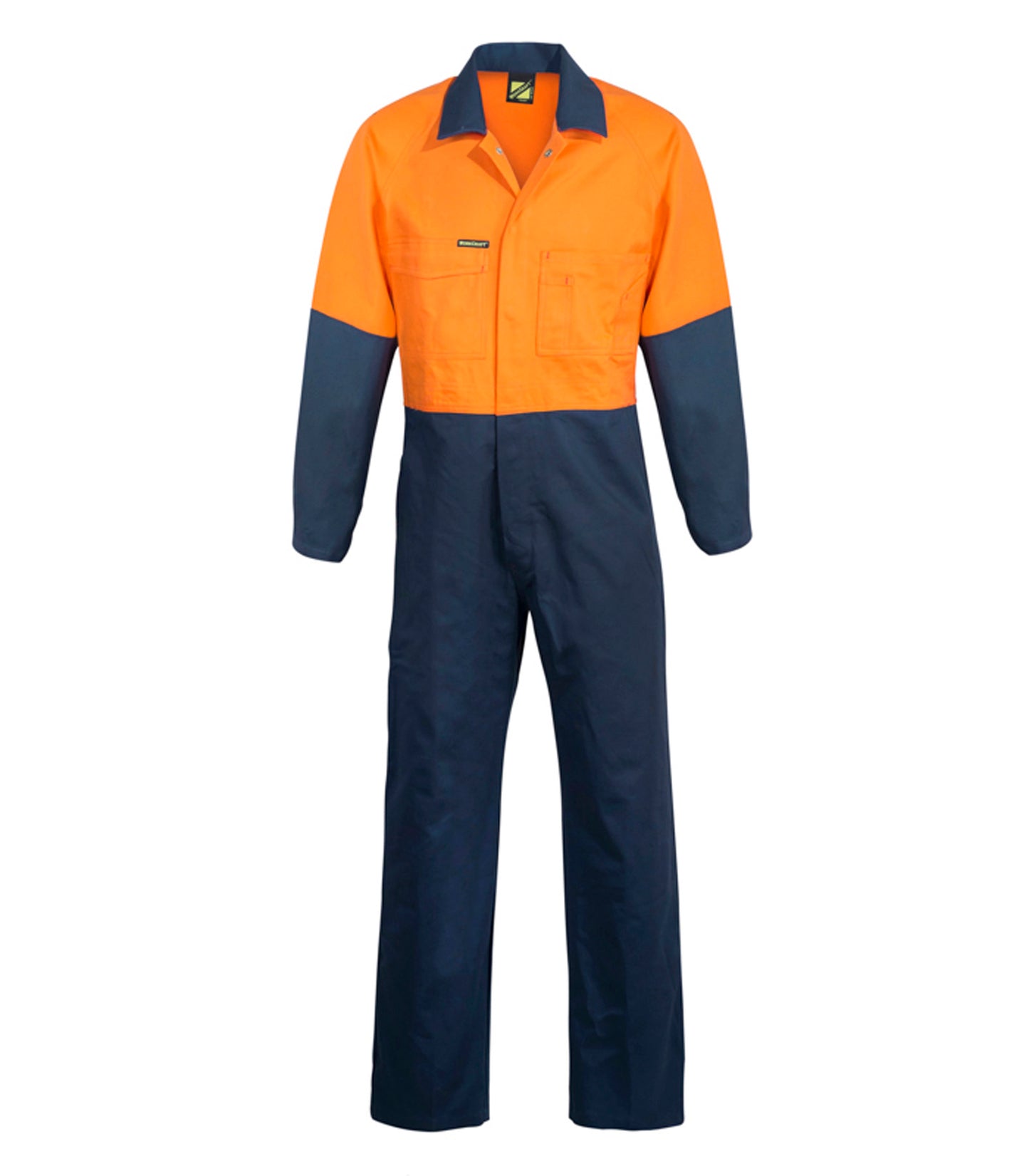 Hi Vis 220 Gsm Poly Cotton Coveralls - made by Workcraft