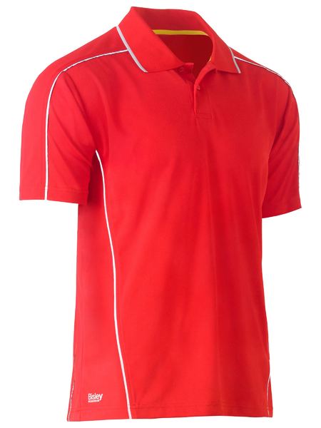 Cool Mesh Polo With Reflective Piping - made by Bisley