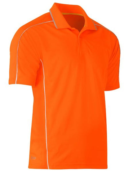 Cool Mesh Polo With Reflective Piping - made by Bisley