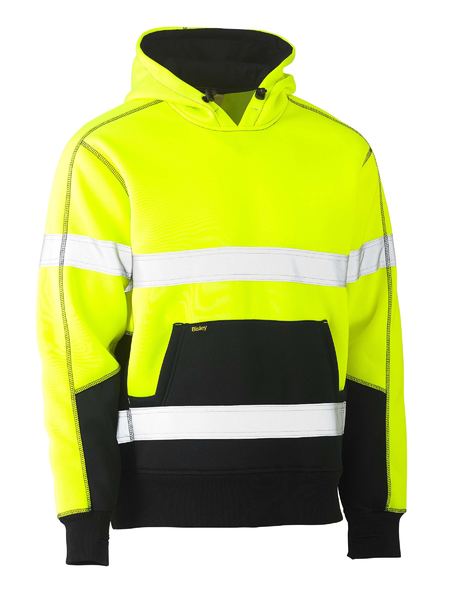 Taped Hi Vis Fleece Hoodie Pullover - made by Bisley