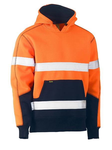 Taped Hi Vis Fleece Hoodie Pullover - made by Bisley