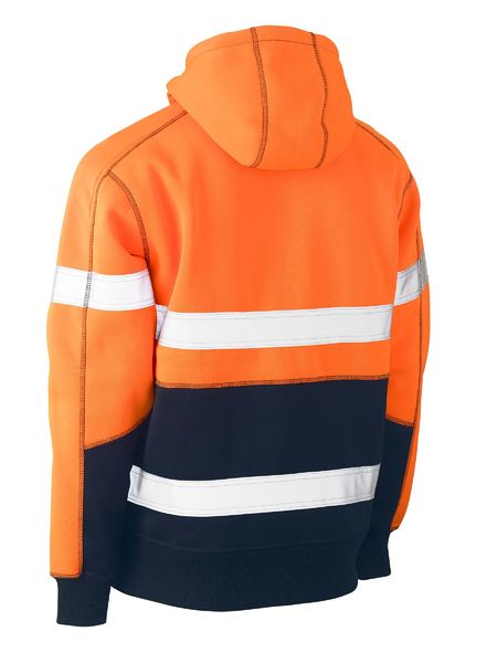 Taped Hi Vis Fleece Hoodie Pullover - made by Bisley