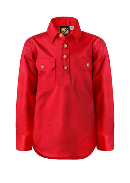Kids Half Placket Full Colour Shirt - made by Workcraft