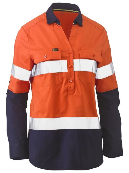 This product is made by Bisley and distributed by B-Protected. The Womens Taped Hi Vis Stretch V Neck Shirt has the part number of B-BLC6064T